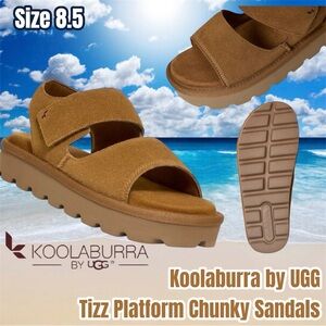Koolaburra by UGG Tizz Platform Chunky Sandals Women’s 8.5 (Chestnut)